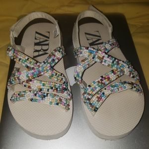 ZARA Girls Beaded Sandle